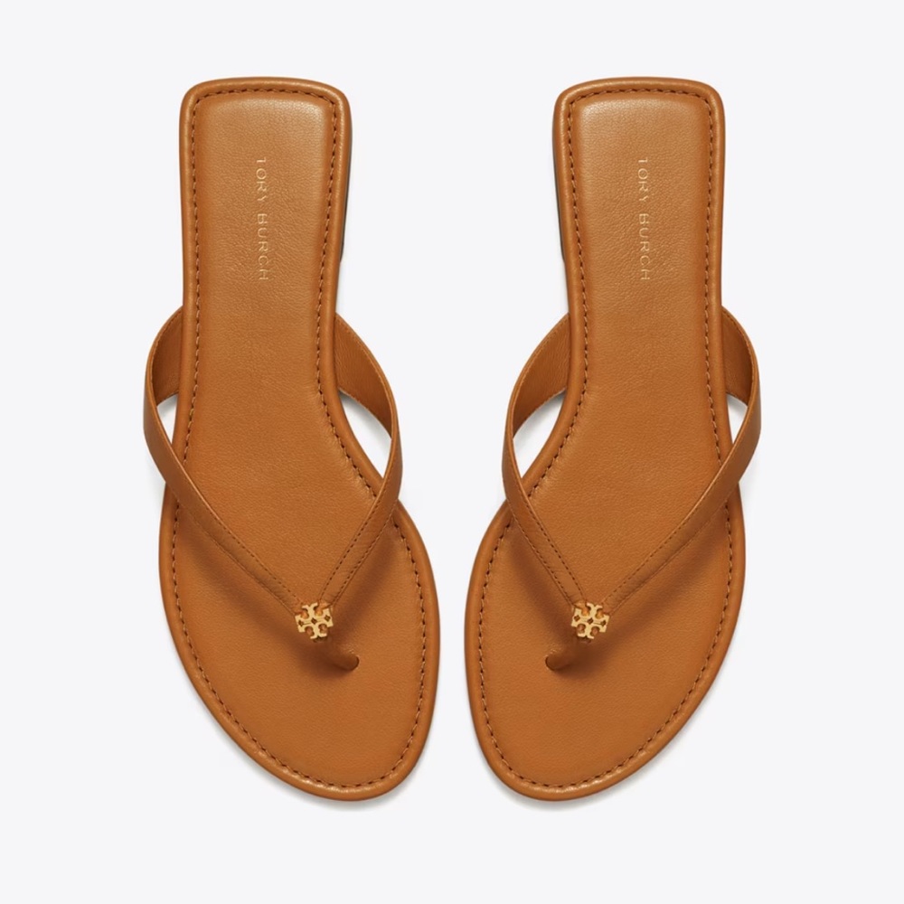 Tory Burch Classic Flip-Flop, Size 5, Caramel Corn color 🤎
